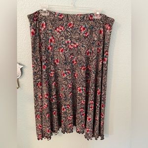 SAG HARBOR Floral Print Skirt, 1X